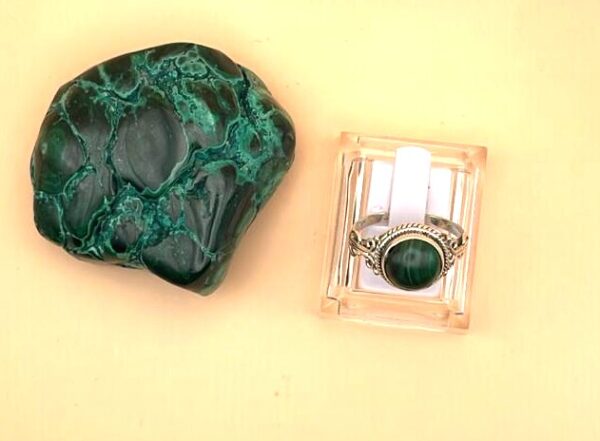 Anello In Malachite Argento 925 Mis 20 - immagine 2