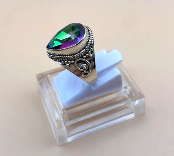 Anello Topazio Mistico Argento 925 Mis. 16,5 - immagine 3