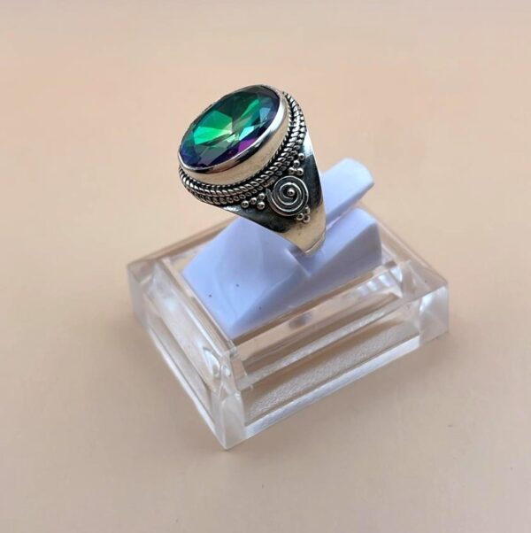 Anello Topazio Mistico Argento 925 Mis. 16