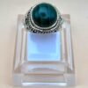 Anello Malachite Argento 925 Mis. 13