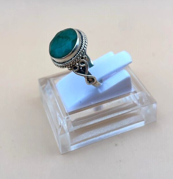 Anello Radice di Smeraldo Argento 925 Mis. 15 - immagine 5