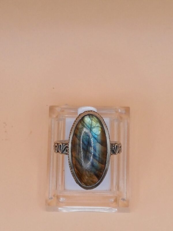 Anello Argento 925 Labradorite, mis 22 - immagine 2