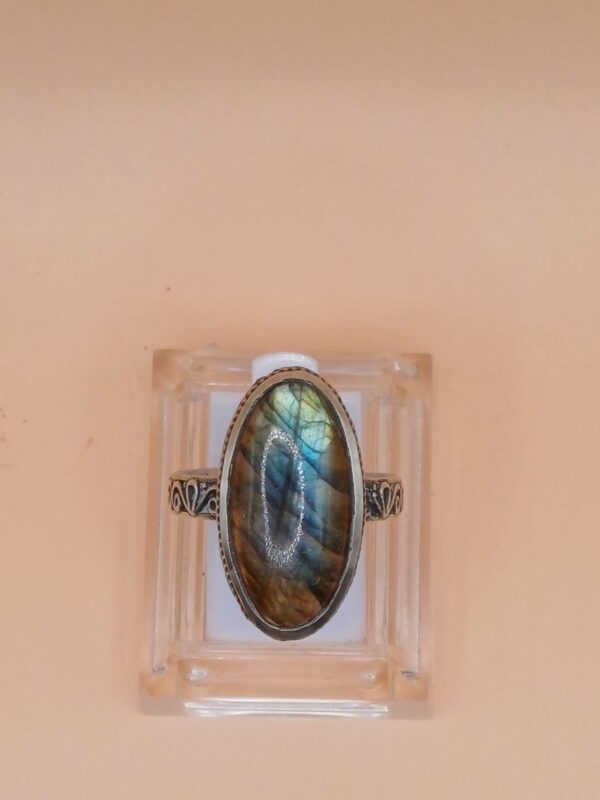 Anello Argento 925 Labradorite, mis 22 - immagine 4