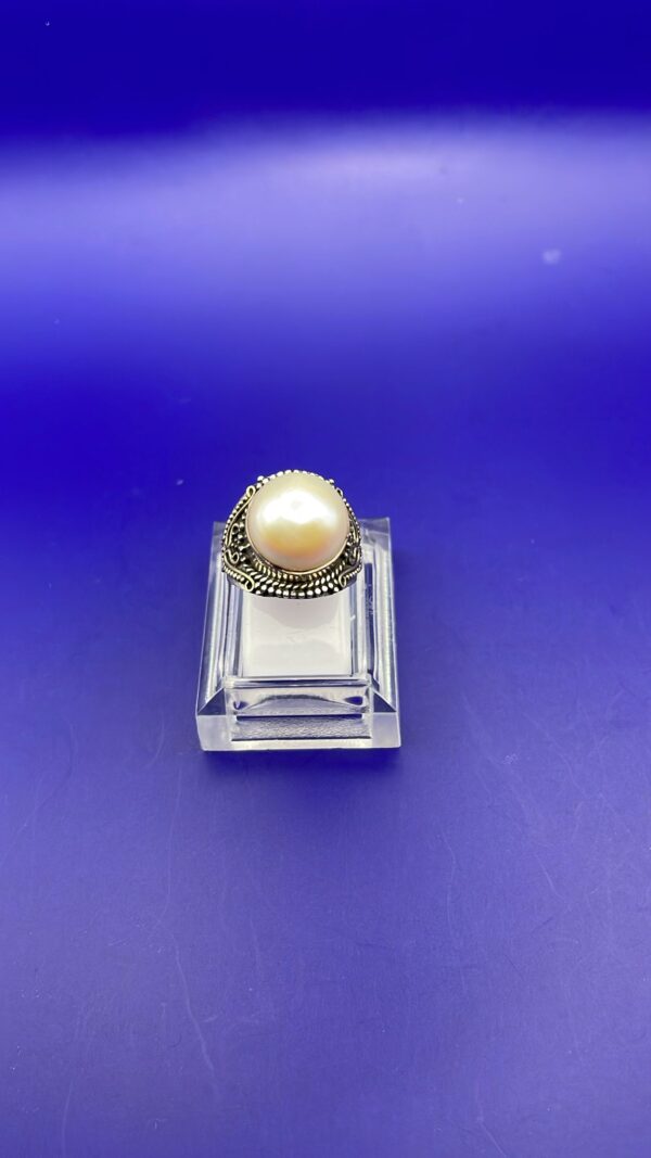 Anello con Perla In Argento Mis 15 - immagine 3