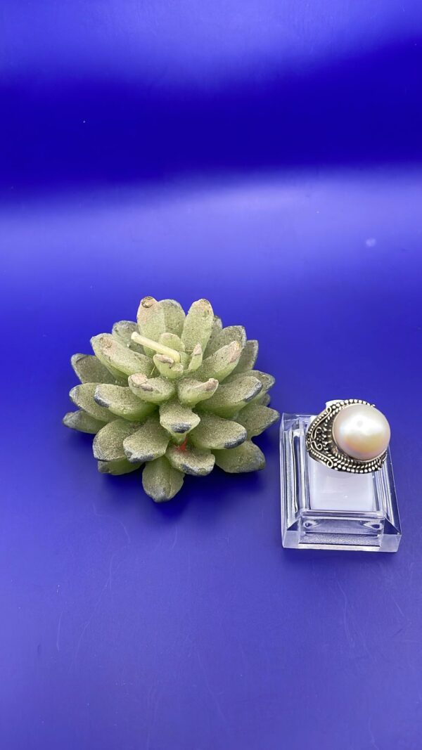 Anello con Perla In Argento Mis 15 - immagine 5