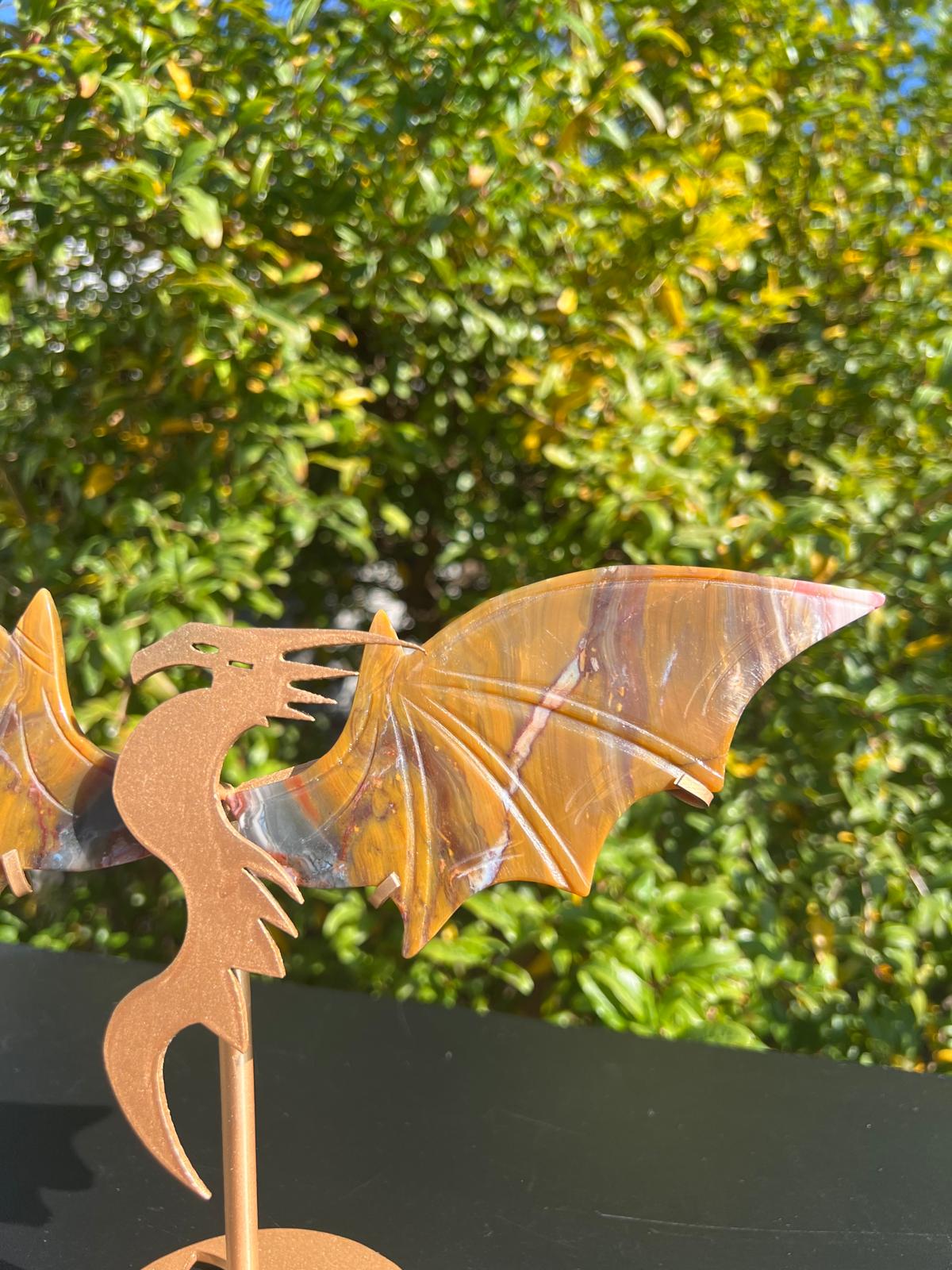 Drago con Ali di Farfalla in Diaspro - immagine 4