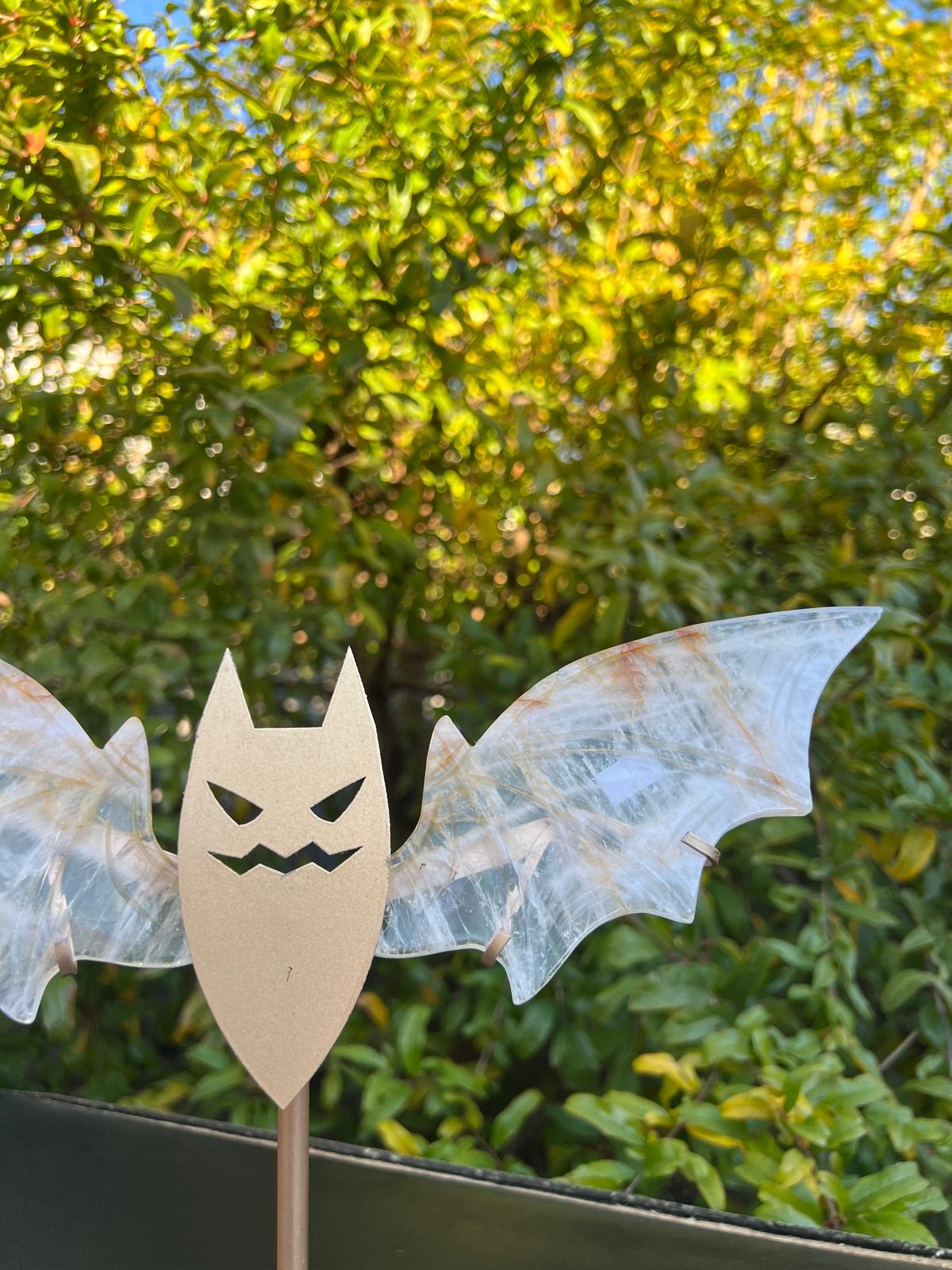 Pipistrello con Ali di Farfalla in Quarzo Gold - immagine 4
