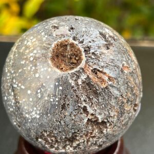 Sfera Agata Rutilata dm 5,6 peso gr 232