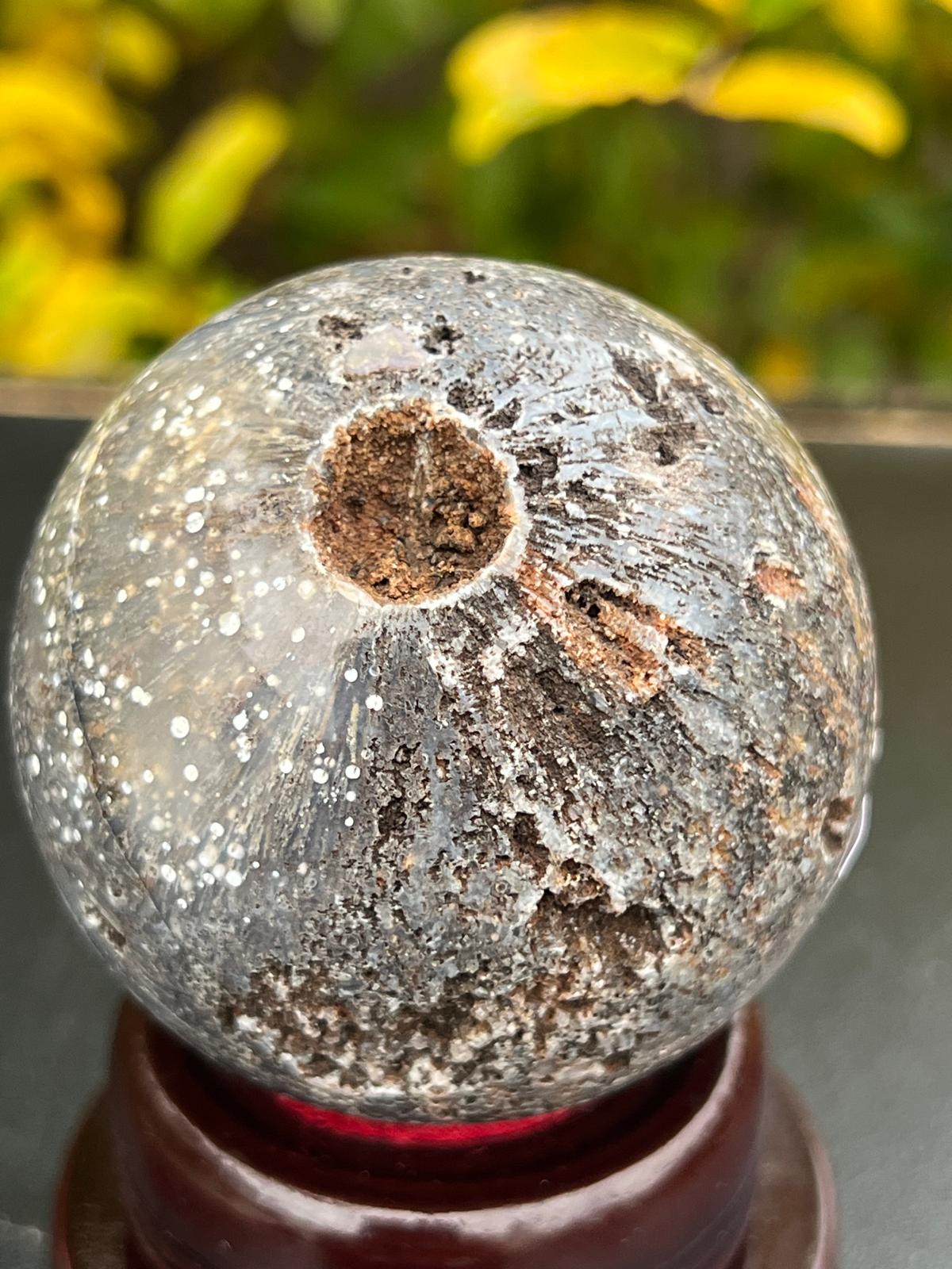 Sfera Agata Rutilata dm 5,6 peso gr 232