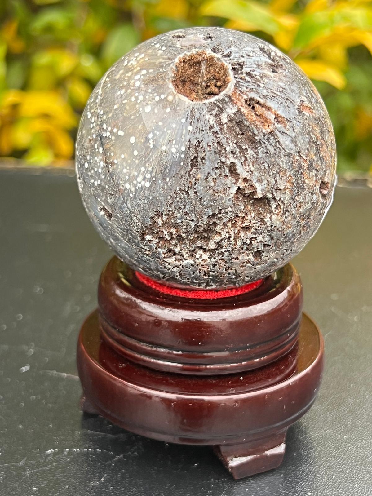 Sfera Agata Rutilata dm 5,6 peso gr 232 - immagine 3