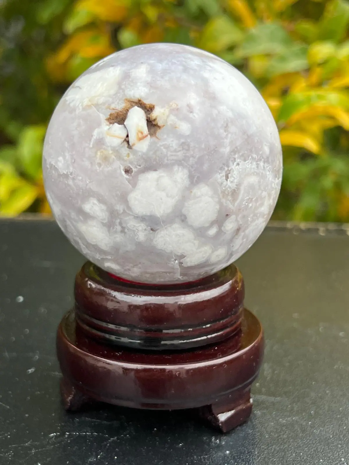Sfera Agata sakura gr 386 dm 6,3