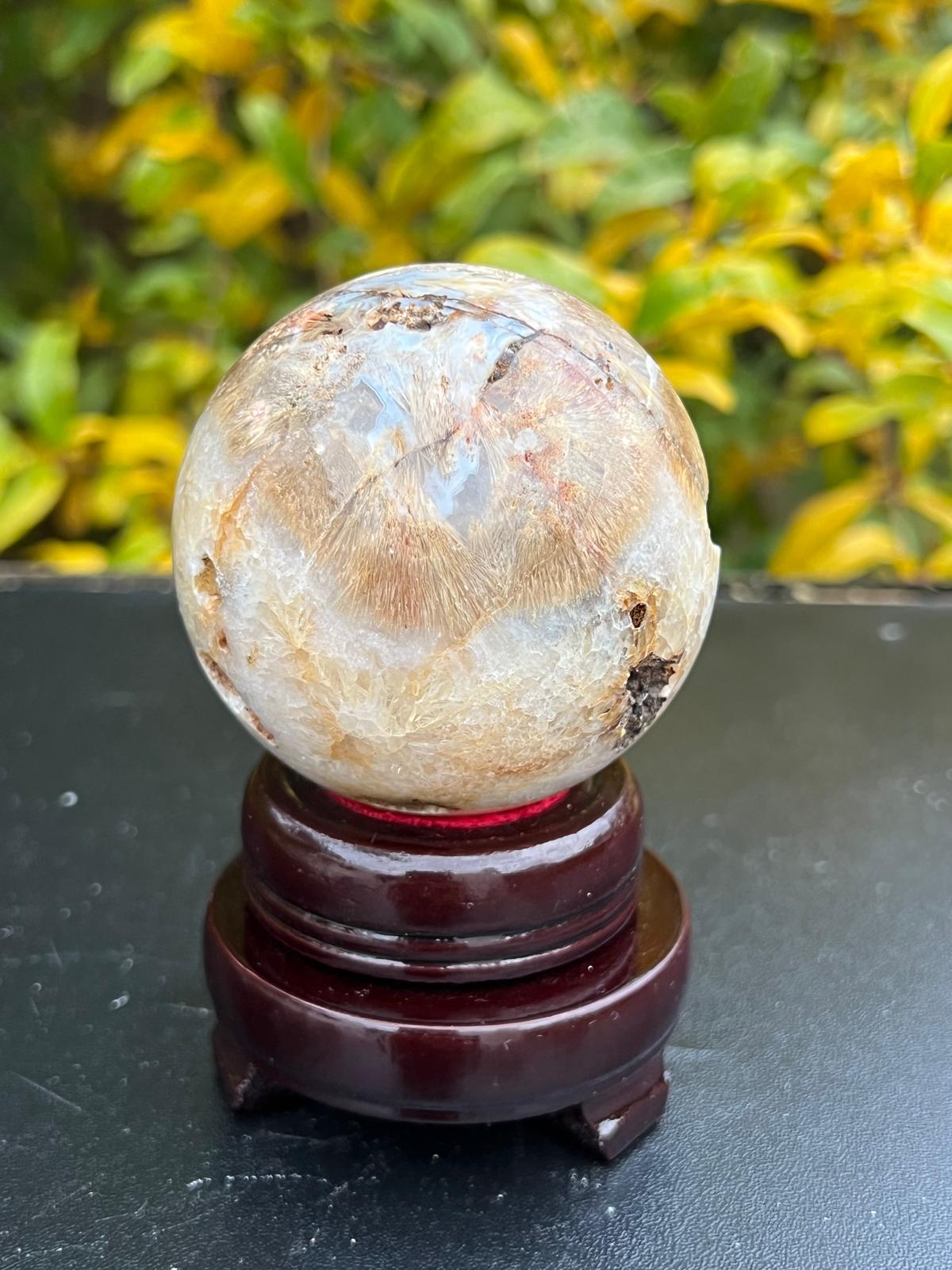 Sfera Agata Rutilata gr 289 dm 6,1