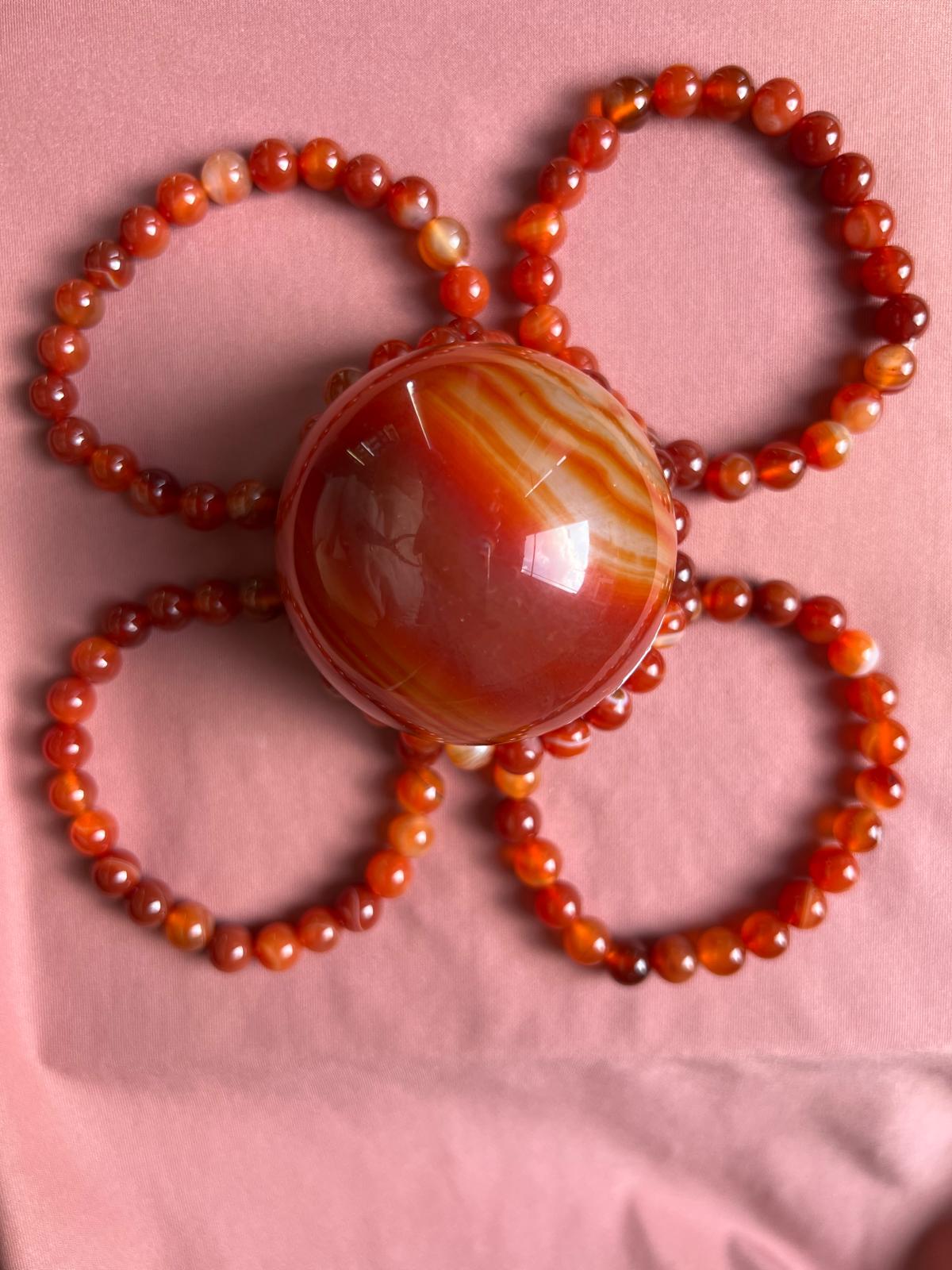 Bracciale Corniola mm 8