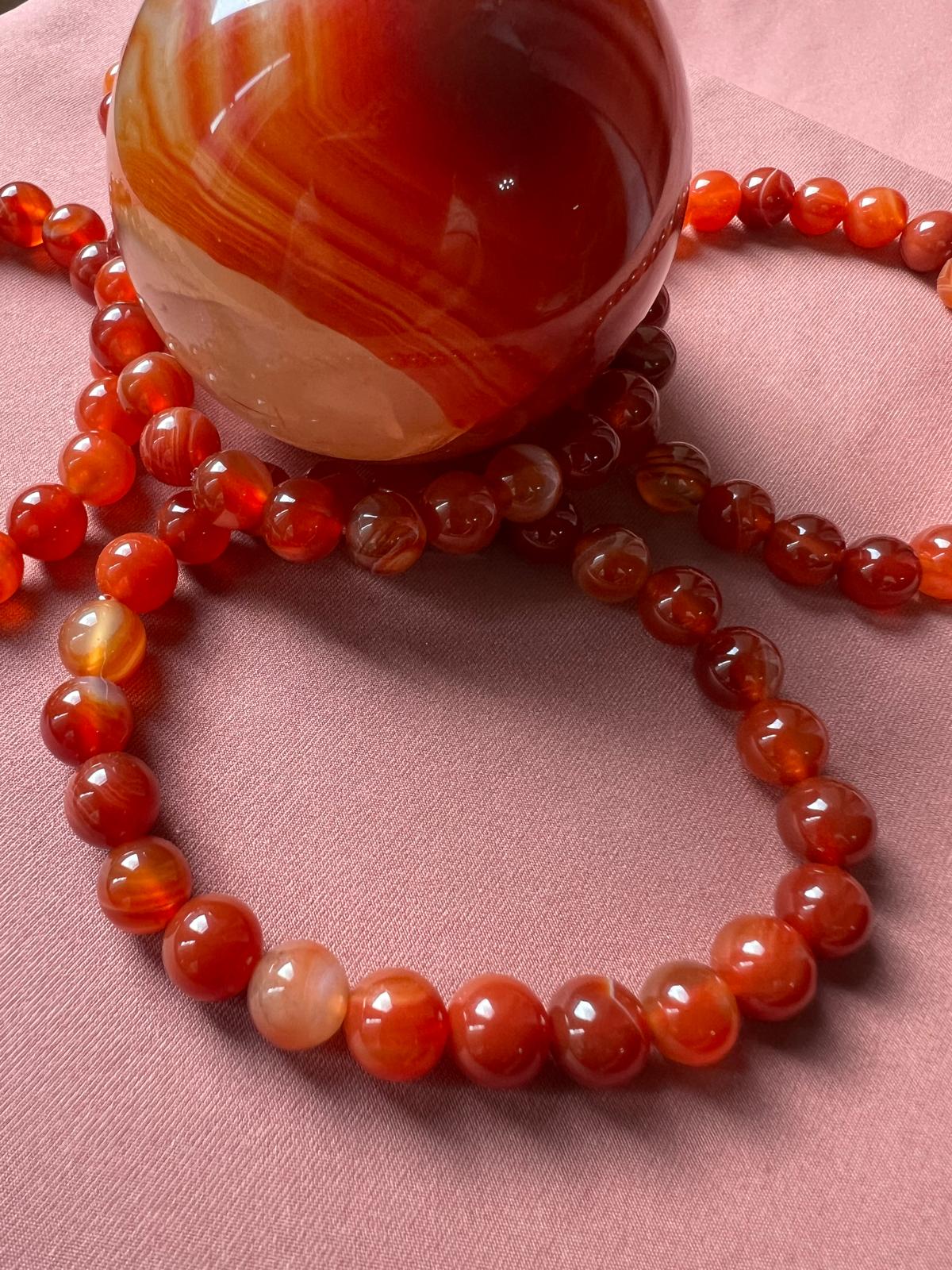 Bracciale Corniola mm 8 - immagine 3