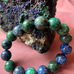 Bracciale in Malachite e Azzurrite Naturale