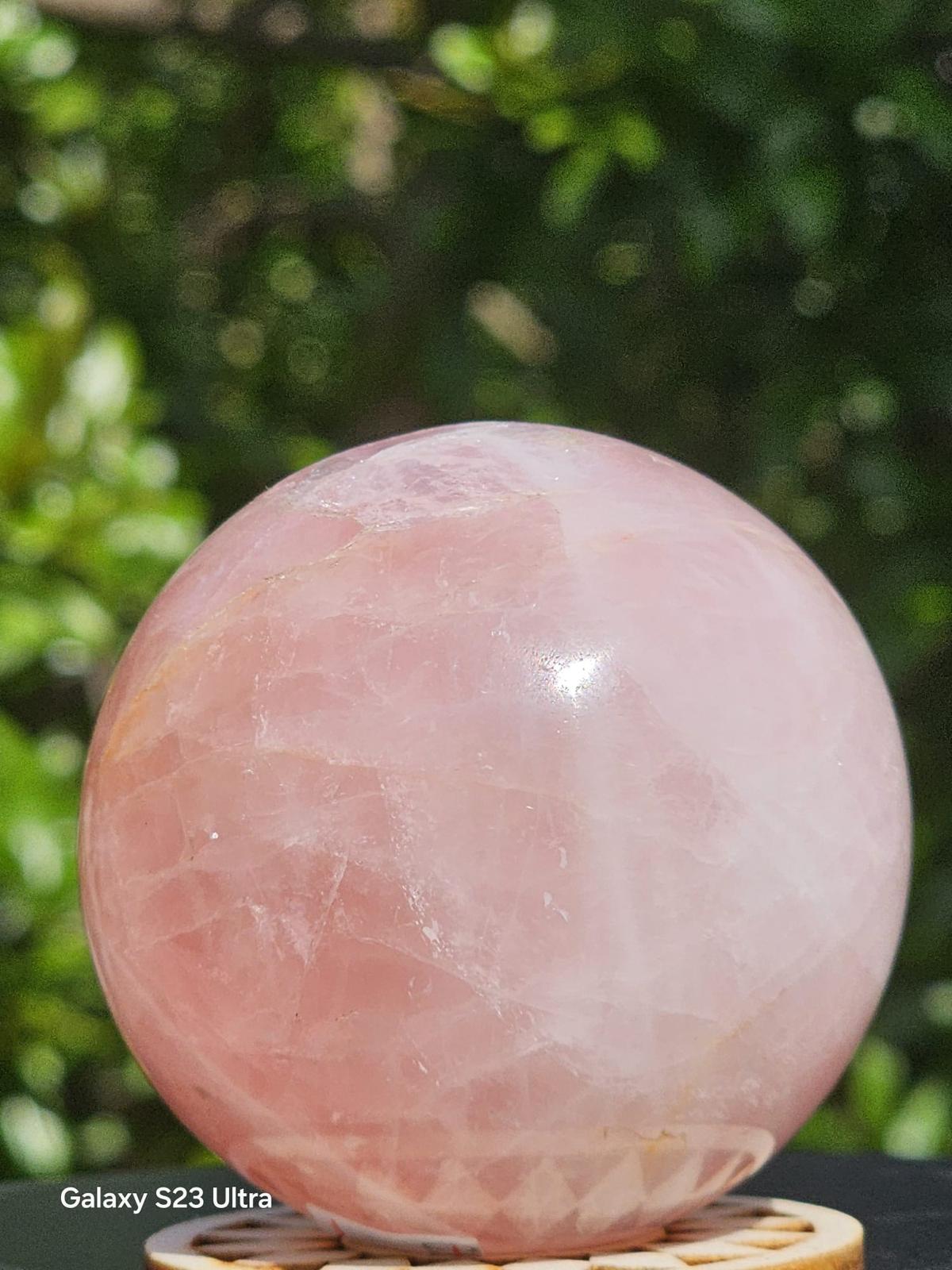 Sfera in Quarzo Rosa dm 5,7 gr 263 - immagine 3