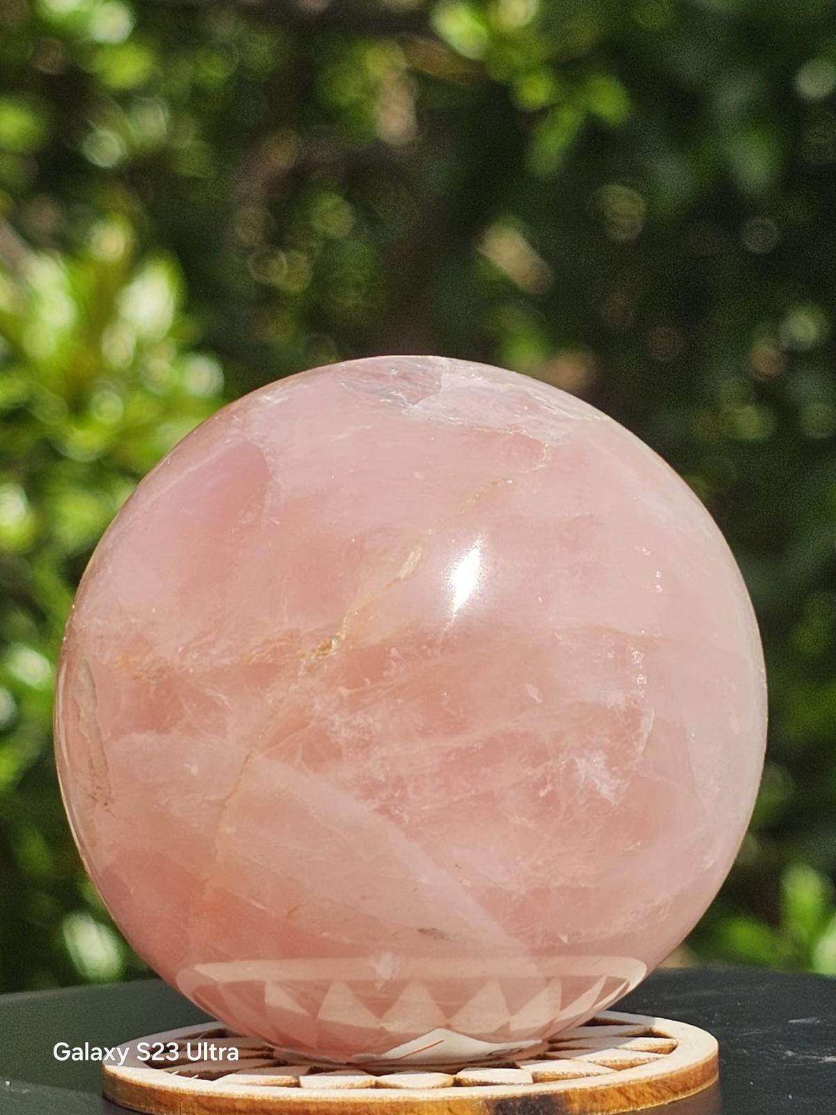 Sfera in Quarzo Rosa dm 5,7 gr 263 - immagine 4
