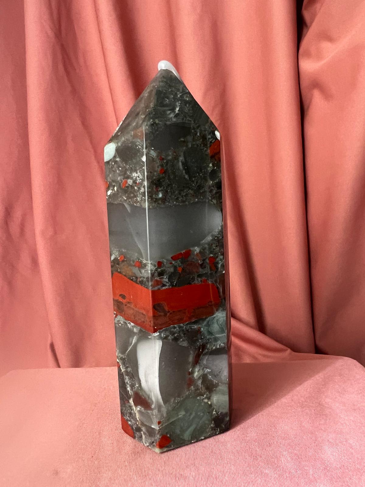 Torre diaspro sangue di drago gr 477 - immagine 2