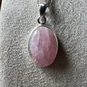Ciondolo Quarzo Rosa Argento