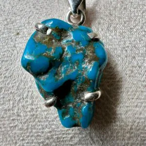 Ciondolo Turchese Grezzo Argento 925