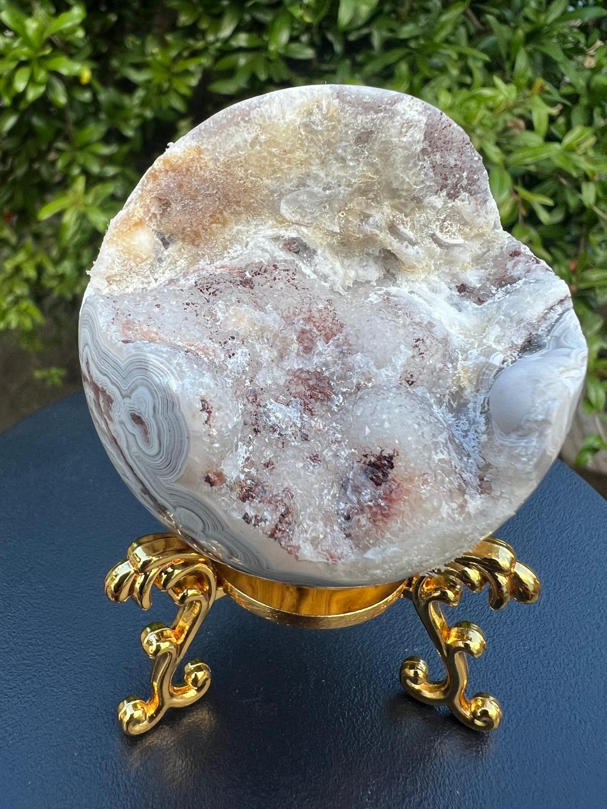 Sfera in Agata con drusa gr 240 dm 5,9