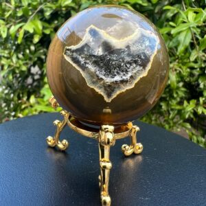 Sfera Diaspro Oceano con cristallizzazione gr 185 dm 5,1