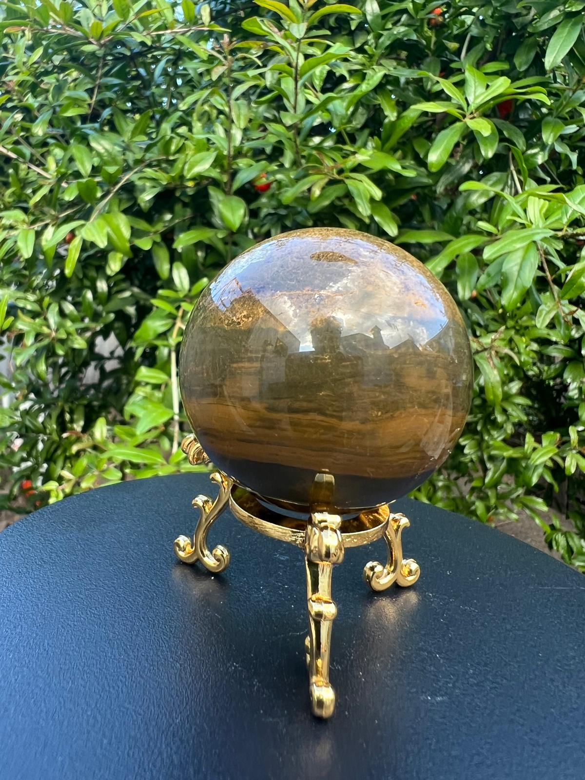 Sfera Diaspro Oceano con cristallizzazione gr 185 dm 5,1 - immagine 2