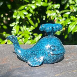 Porta sfera in legno colore blu