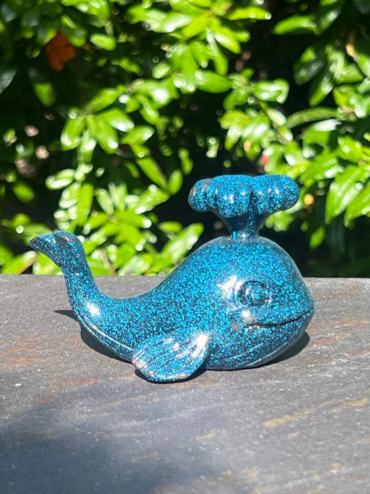 Porta sfera in legno colore blu