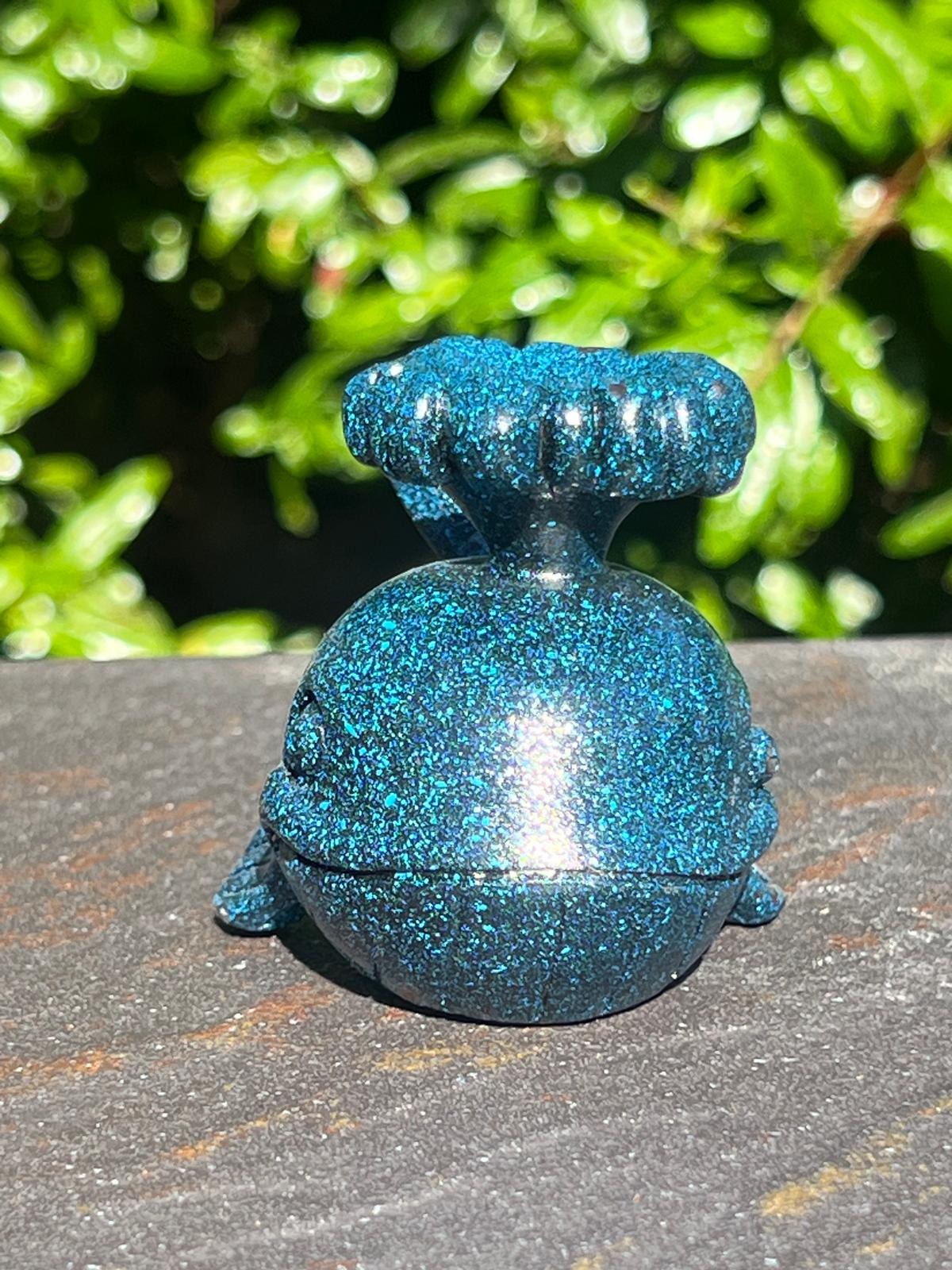 Porta sfera in legno colore blu - immagine 3