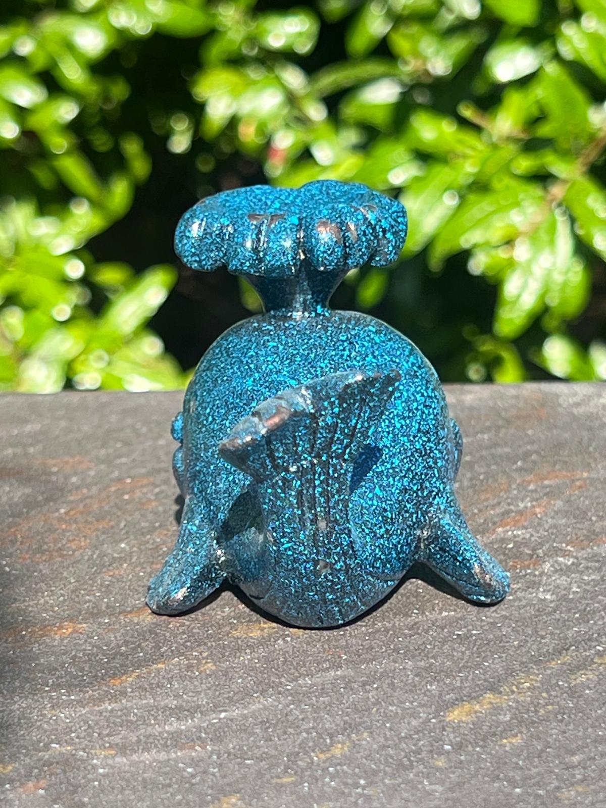 Porta sfera in legno colore blu - immagine 5