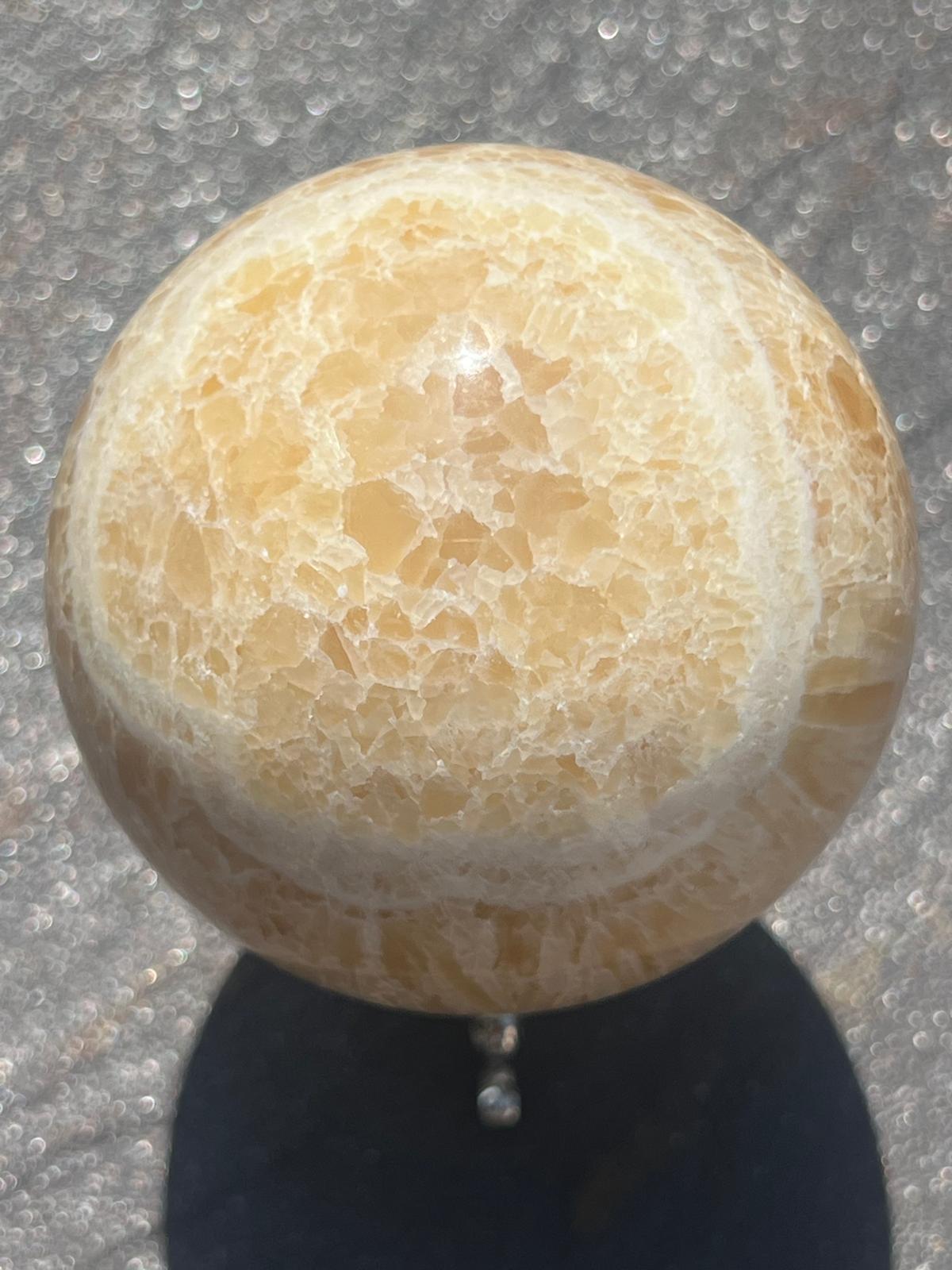 Sfera Calcite Miele gr 398 dm 6,6
