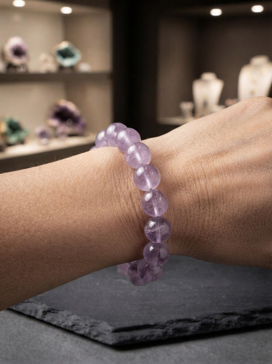 Bracciale Ametista Lavanda Sfere dm 17 - immagine 3