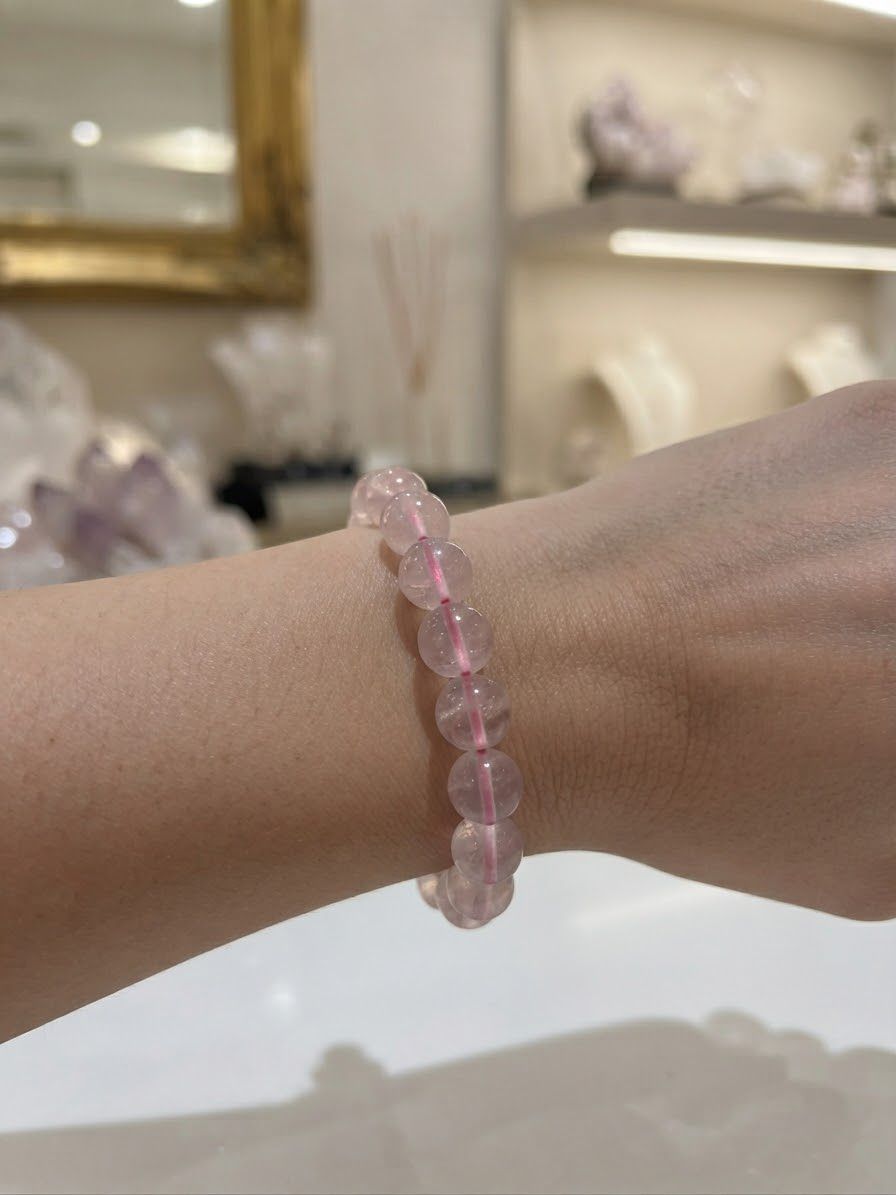 Bracciale Quarzo Rosa Sfere
