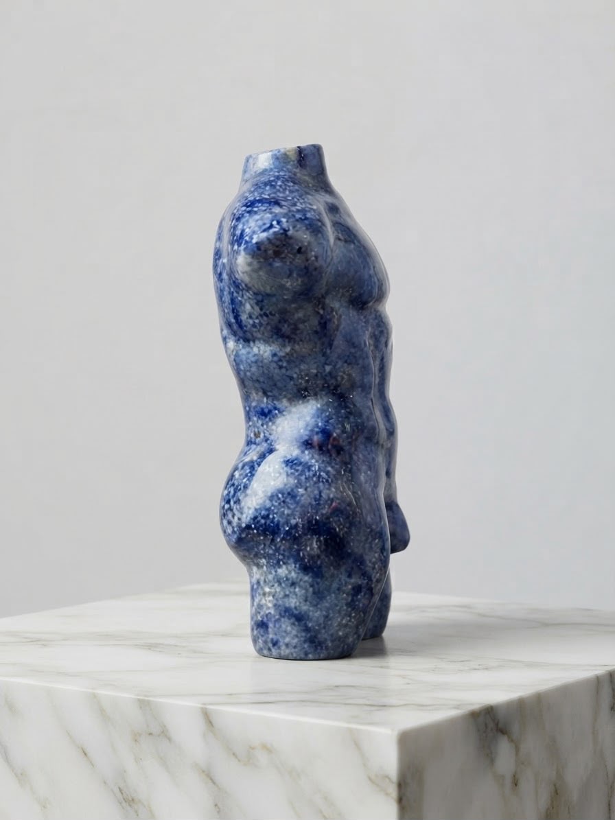 Busto Uomo Avventurina Blu - immagine 2