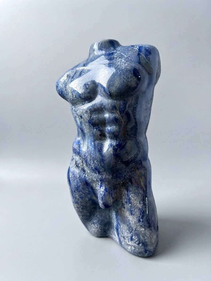 Busto Uomo Avventurina Blu