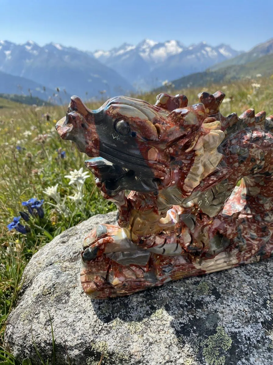 Drago in Diaspro Brecciato / Nongken–Longken Jade ·
