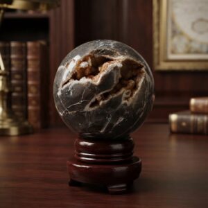 Sfera Agata con Geode composta da Sfalarite gr 619 dm 7,7 € 89