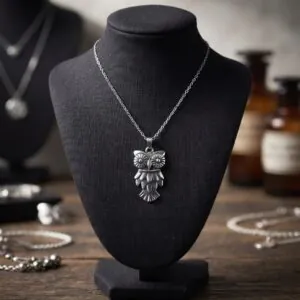 Collana Gufo cm 2 Acciaio