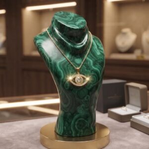 Collana Acciaio Placcato Oro Occhio Turco Zirconi Cubici