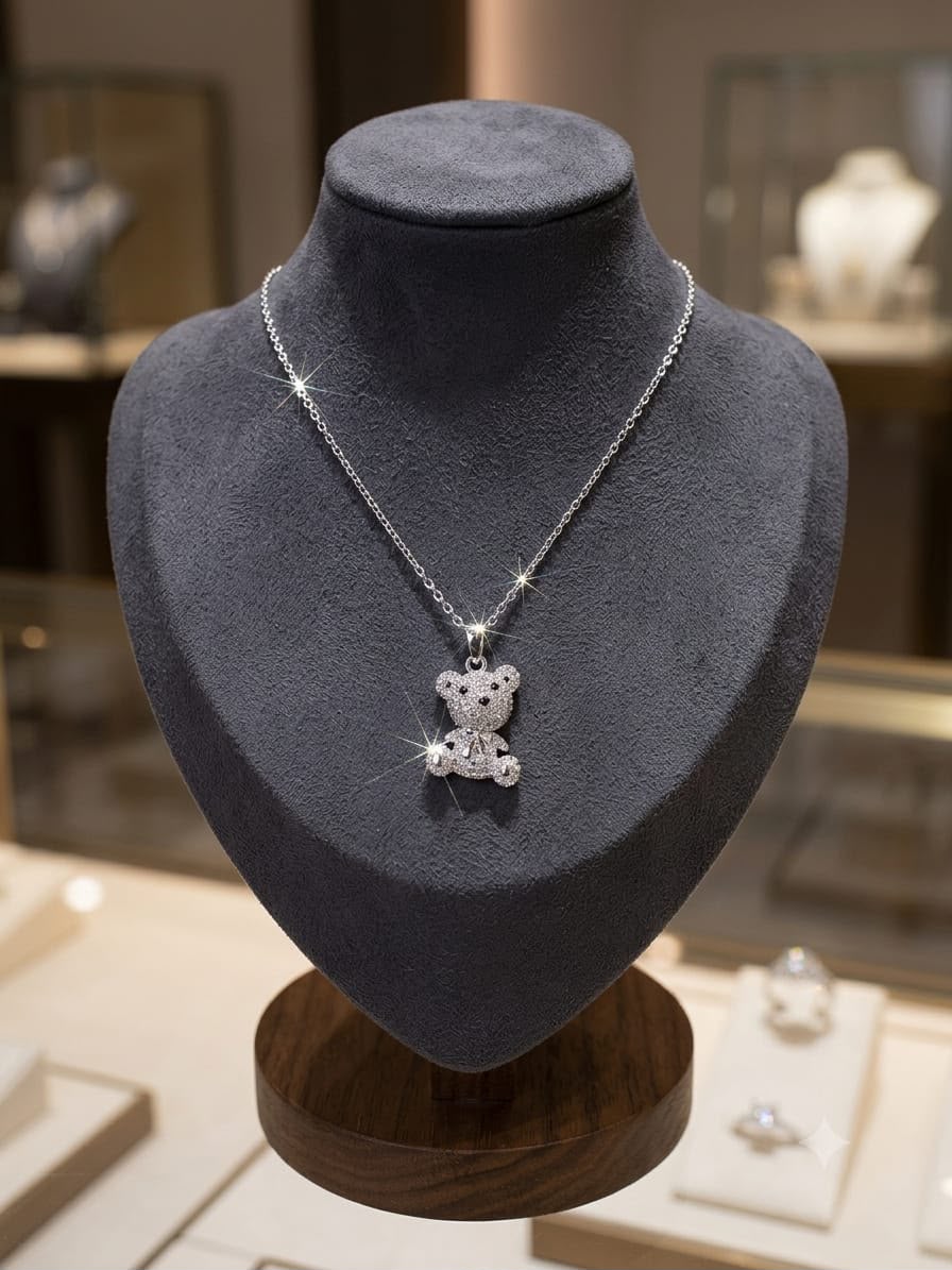 Collana Orsetto Zirconi Cubici