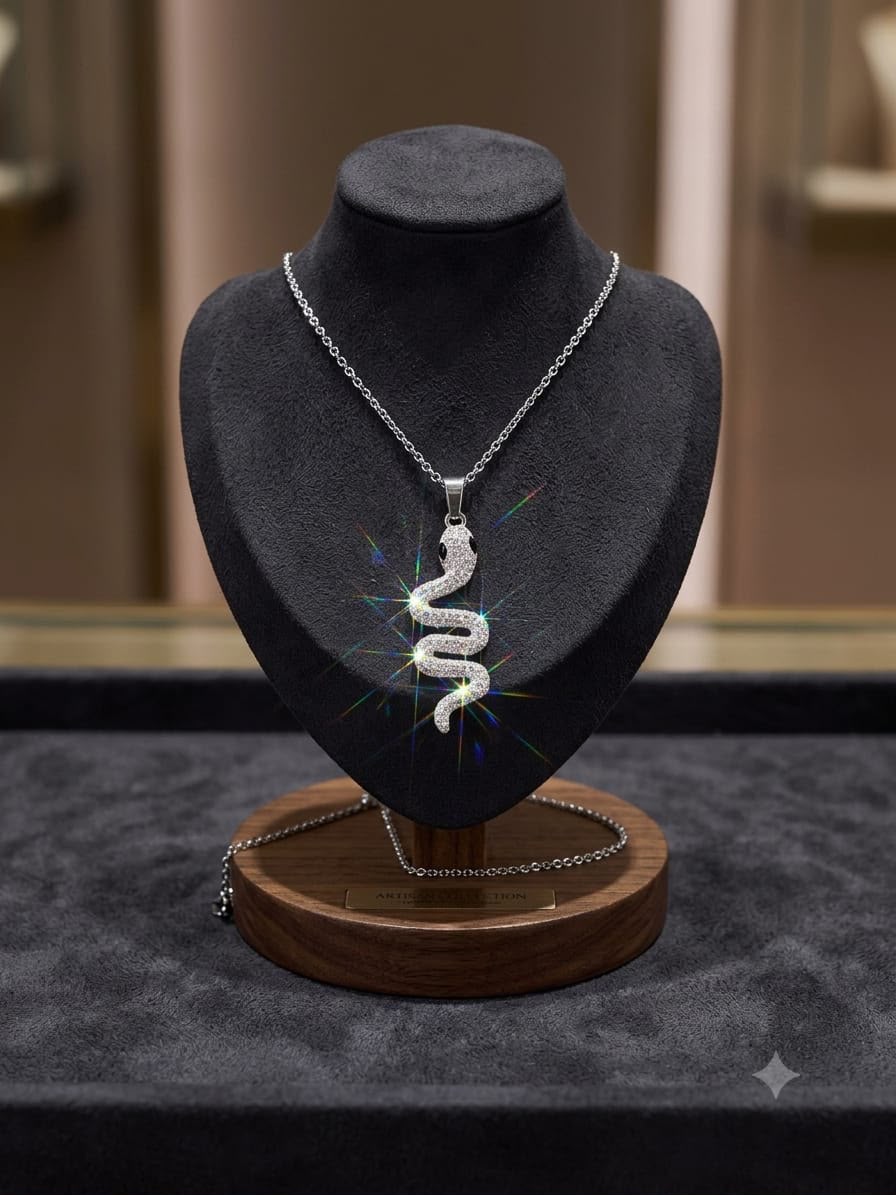 Collana Serpente con Zirconi Cubici