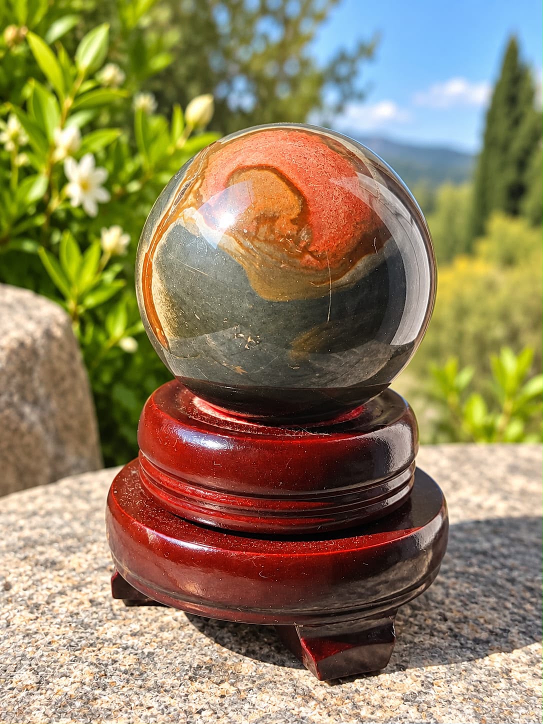 Sfera diaspro Policromo gr 181 dm 5,1 - immagine 2